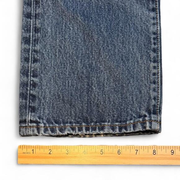 Levi’s Red Tab Straight Leg Jeans – Mid Blue 2000s Fade, Cropped Inseam - Picture 5 of 5